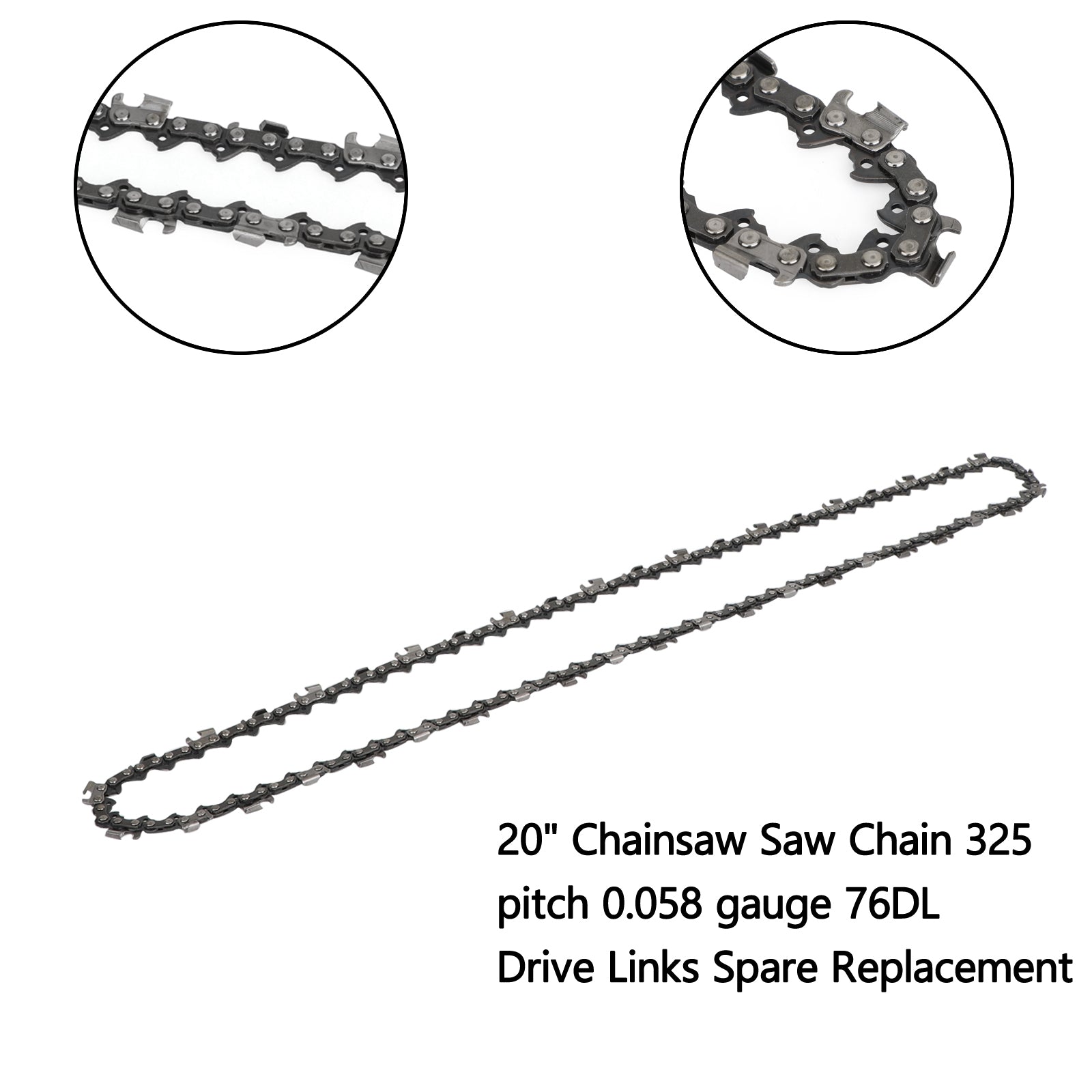 20'' Chainsaw Saw Chain 325 pitch .778 gauge 76DL Drive Links Spare Replacement