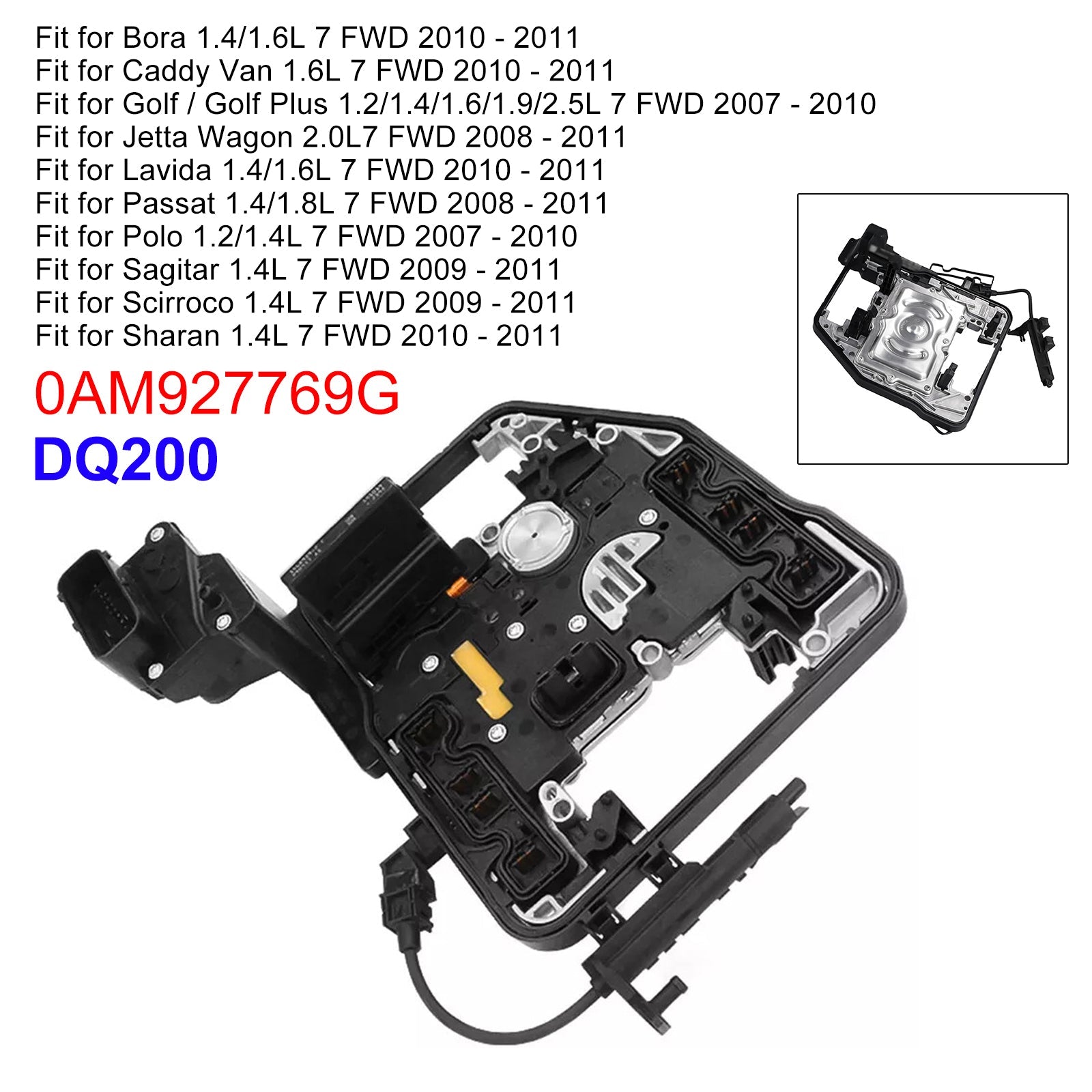 2011 for Bettle / Bettle Convertible 1.4L/1.6L/1.8L 7 FWD 0AM Transmission Control Unit TCU TCM 0AM927769G