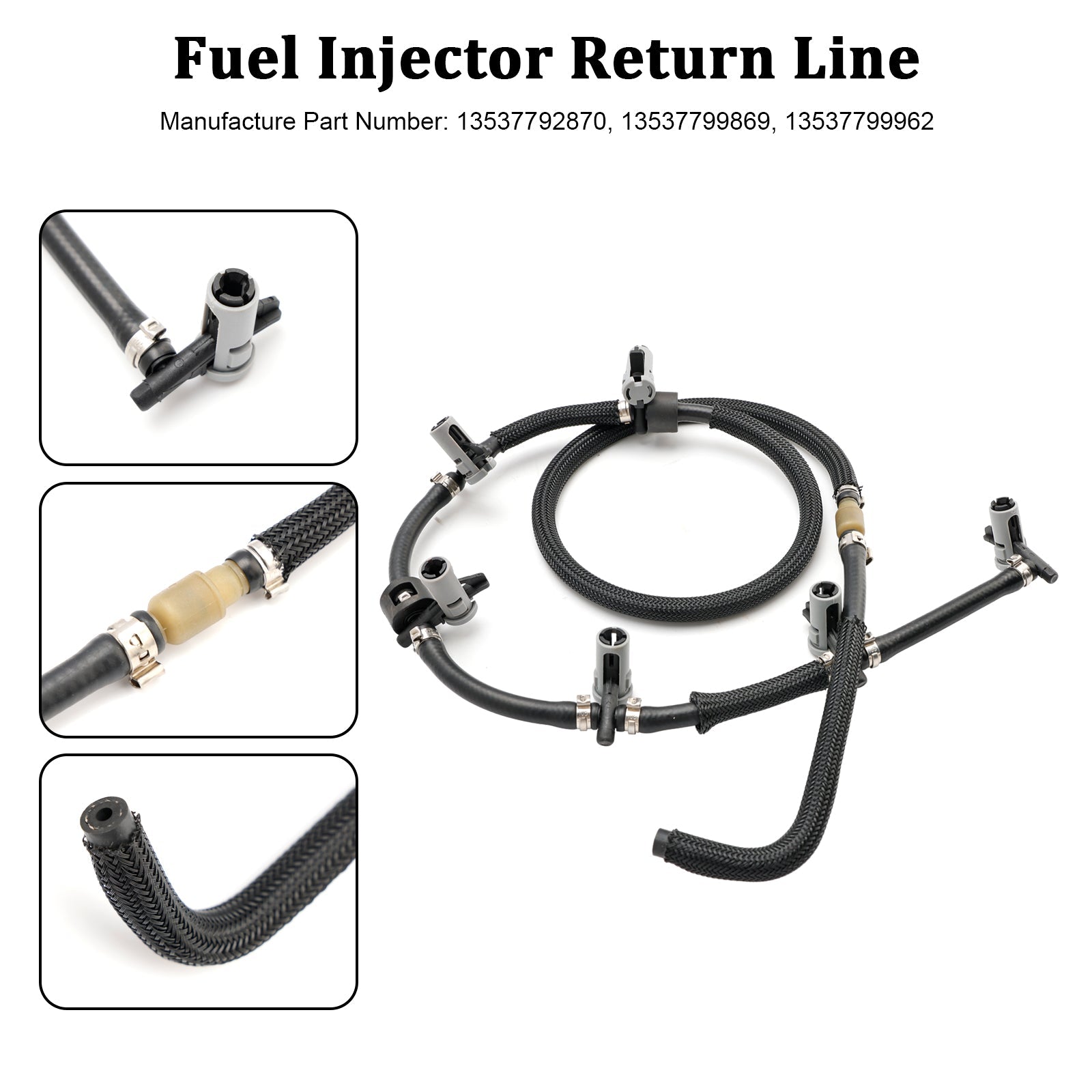 BMW 3 5 6 7 X2 X3 X5 X6 Fuel Return Line Hose Pipe Injector Hose Leak Line 13537792870 13537799869