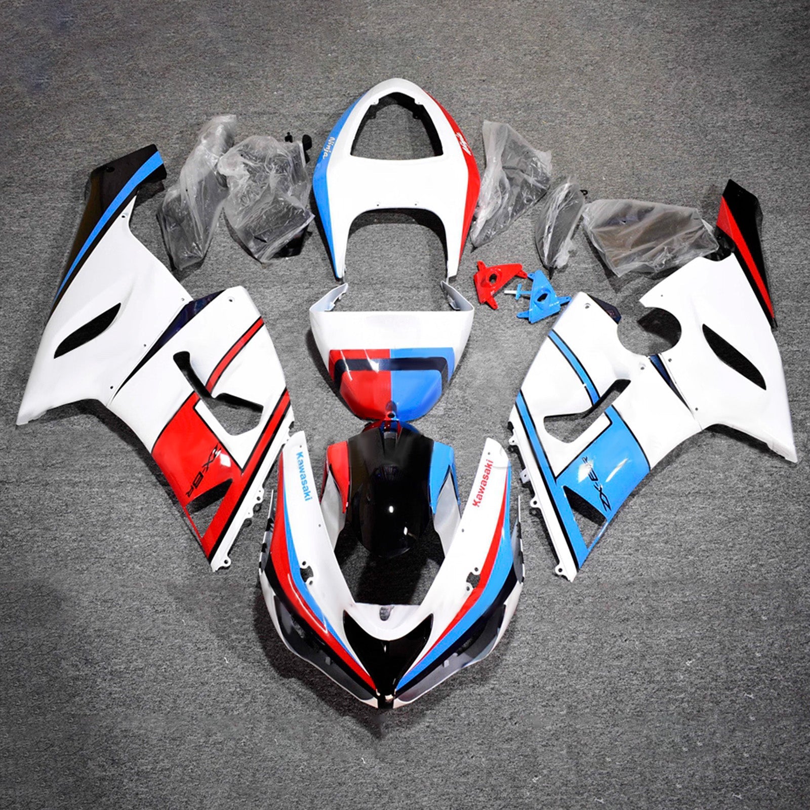 Injection Fairing Kit Bodywork Plastic ABS fit For Kawasaki ZX6R 636 2005-2006