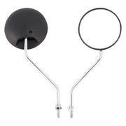 Round Black with Chrome Arm Mirror 8mm For Honda NA/NC/NN/NQ/NX/PA/SE/TG50 C70