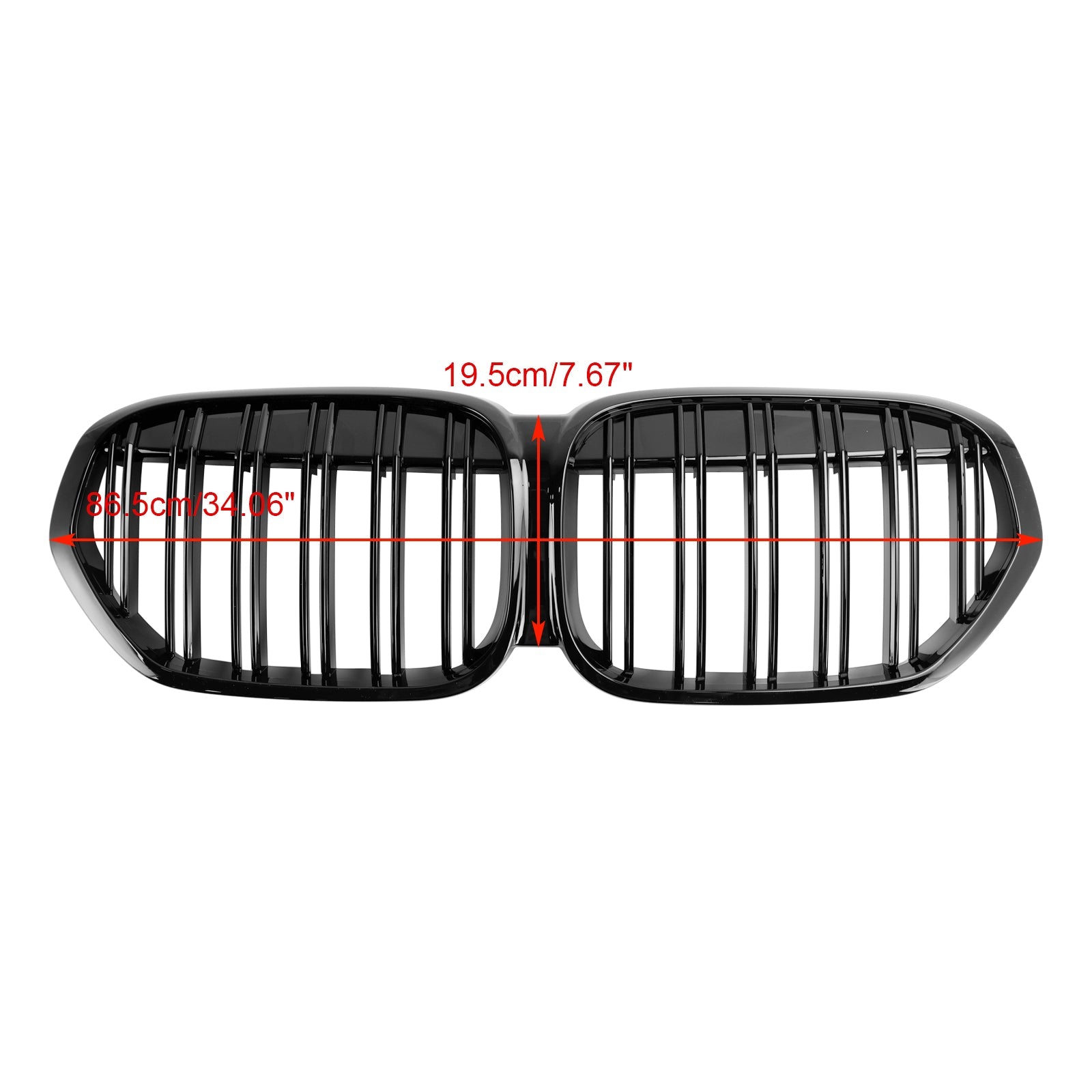 BMW X1 F48 F49 Dual Slat 2019-2021 Gloss Black Front Kidney Grille Grill