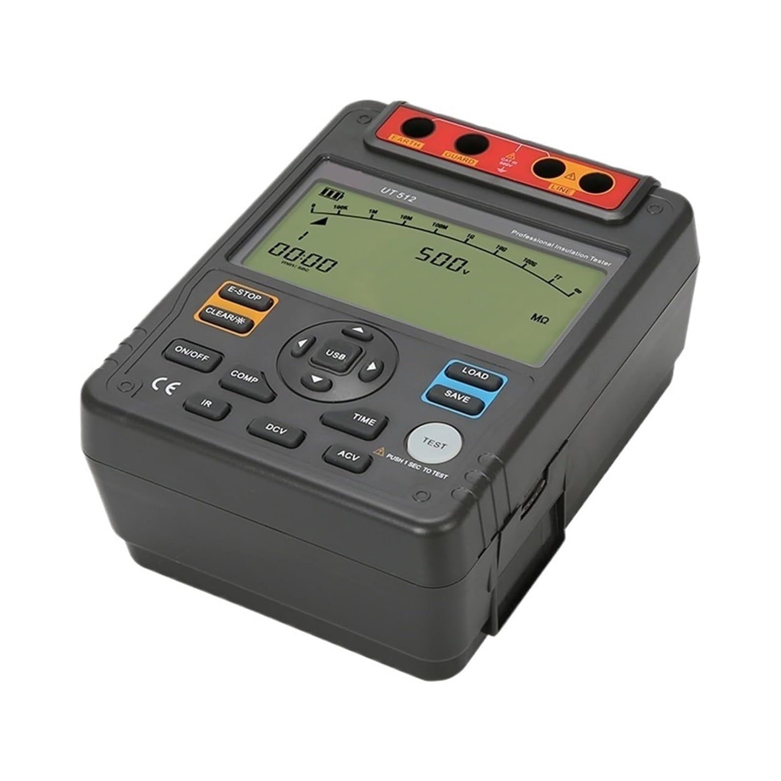 UT512 Insulation Resistance Testers Voltmeter Auto Range 2500V 100GΩ