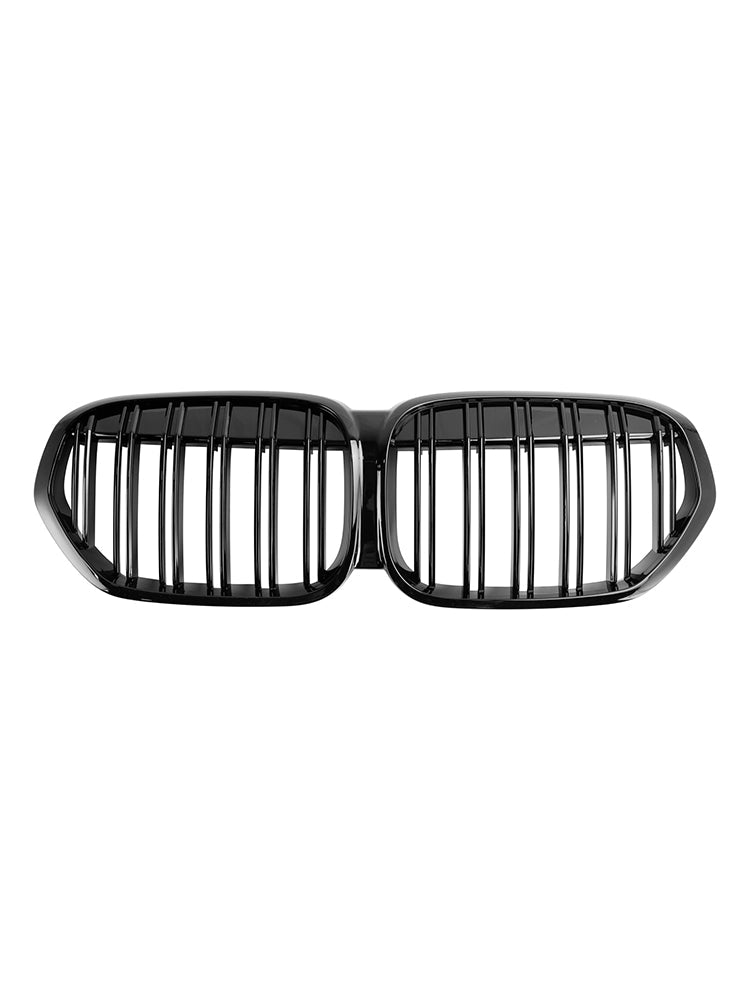 BMW X1 F48 F49 Dual Slat 2019-2021 Gloss Black Front Kidney Grille Grill
