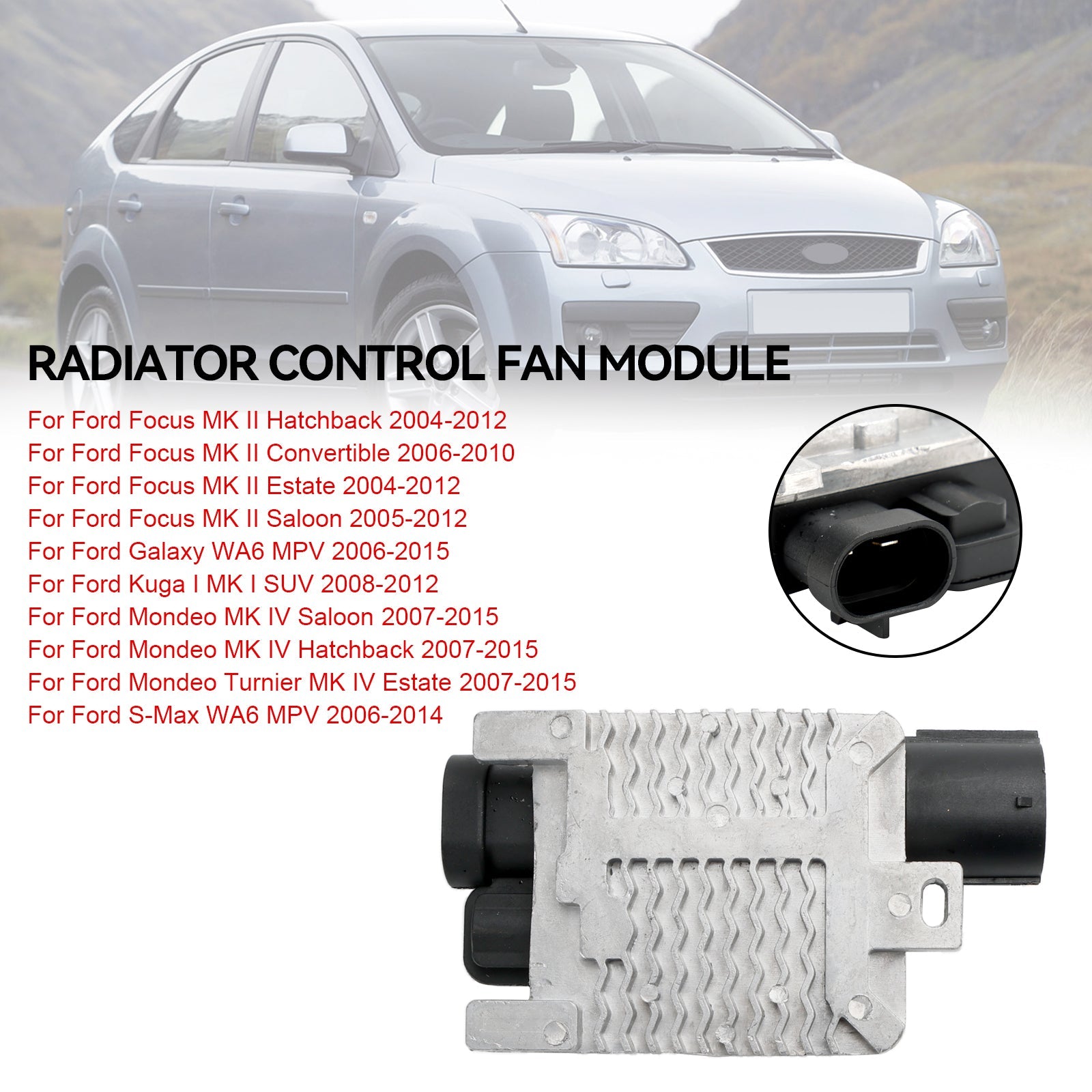 2006-2014 Ford S-Max WA6 MPV Radiator Control Fan Module 1477218 6W1Z8B658AC