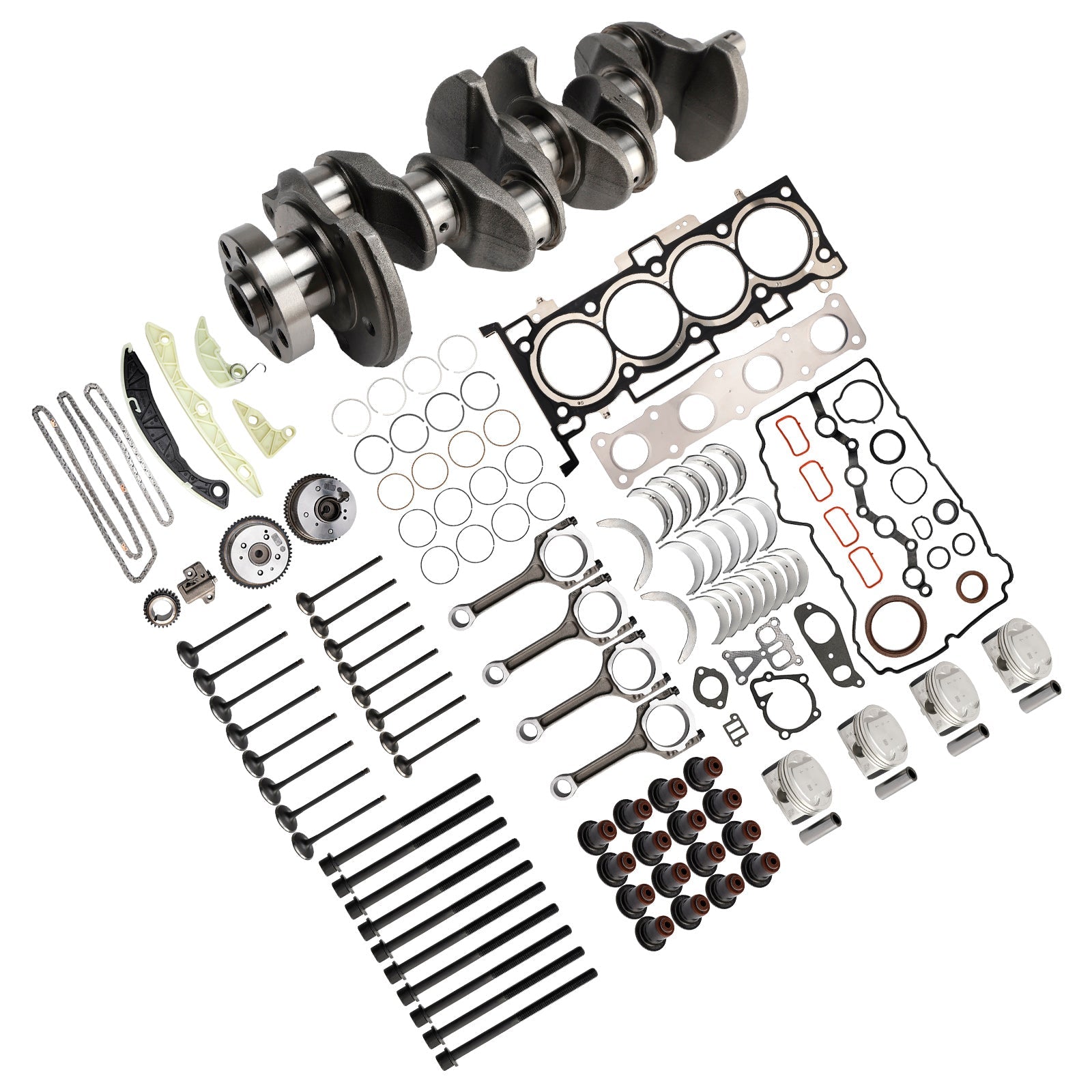 2006-2012 Hyundai Santa Fe G4KD 2.0L Engine Overhaul Rebuild Kit Crankshaft Rods Timing Kit
