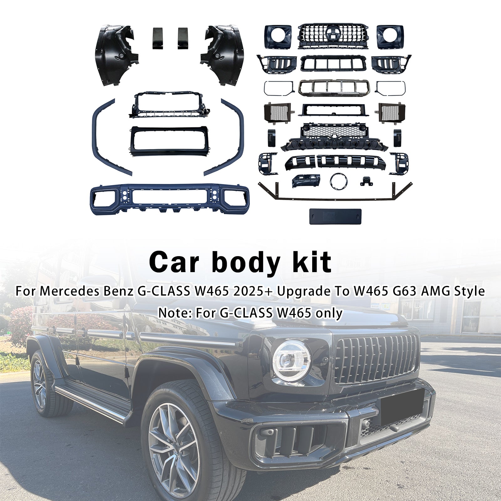 2025+ Fit Mercedes Benz G-CLASS W465 Upgrade G63 AMG Style Body Kit Bumper