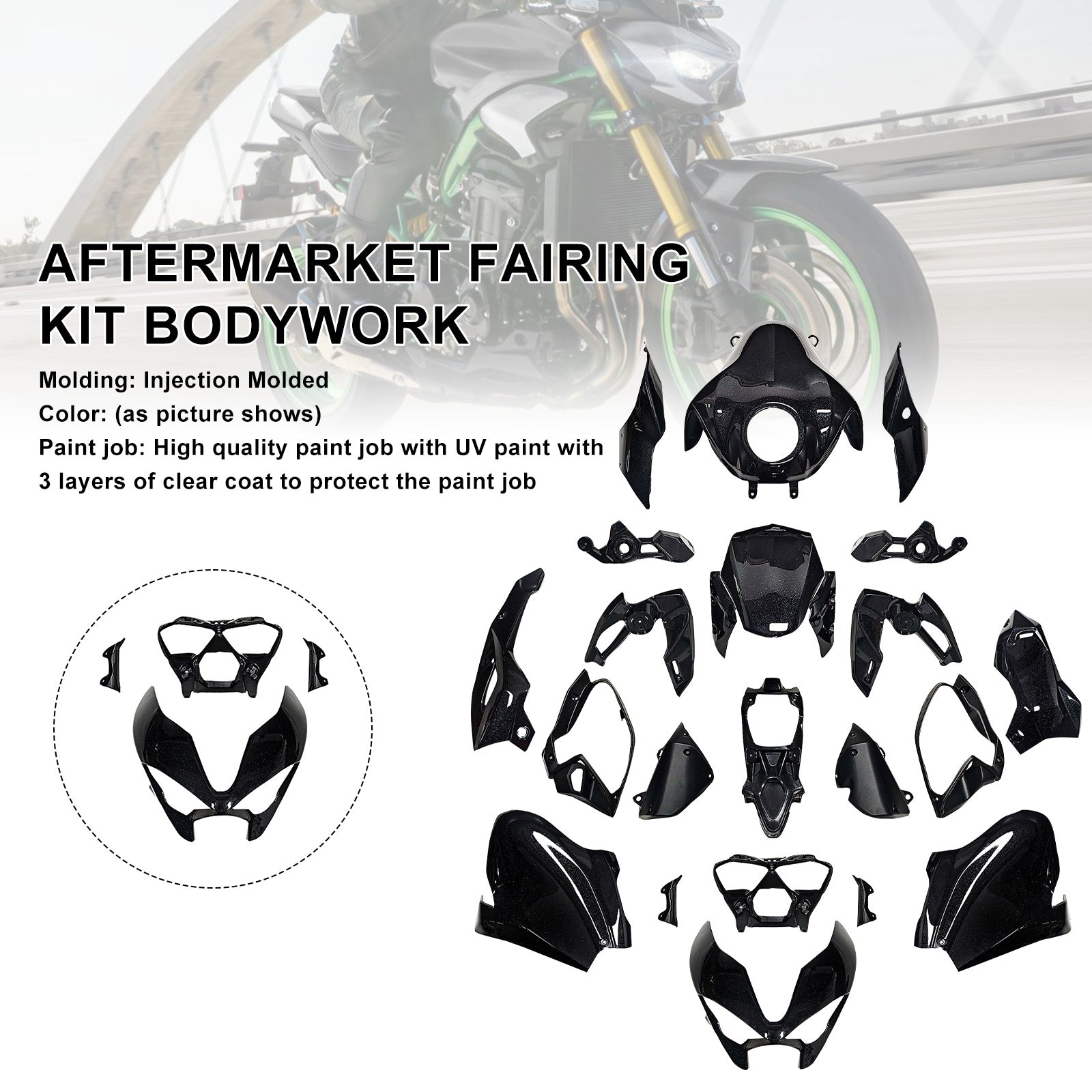 Injection Bodywork Fairing Kit for Kawasaki Z900 2025-2026