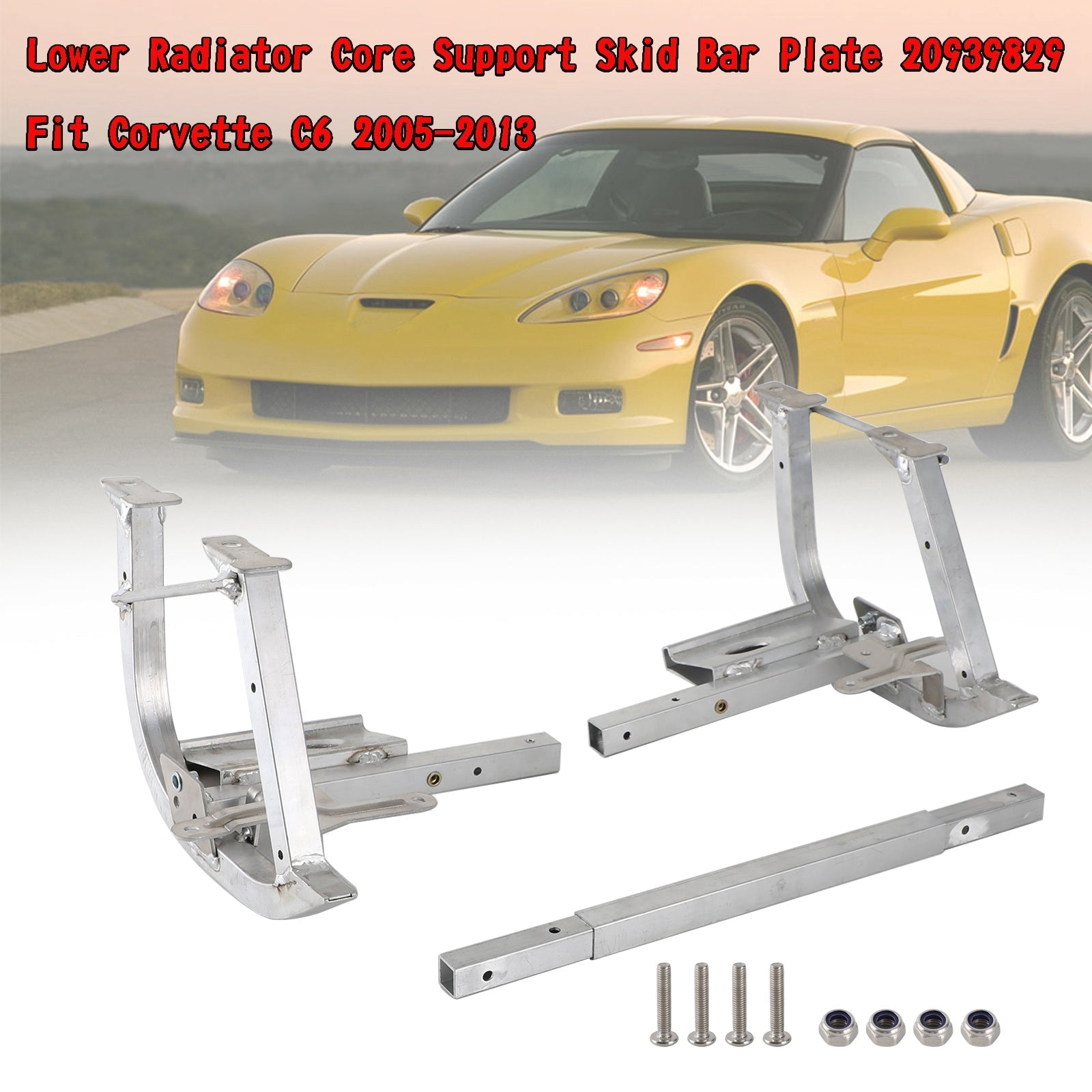 2004-2009 Cadillac XLR Lower Radiator Core Support Skid Bar Plate 20939829