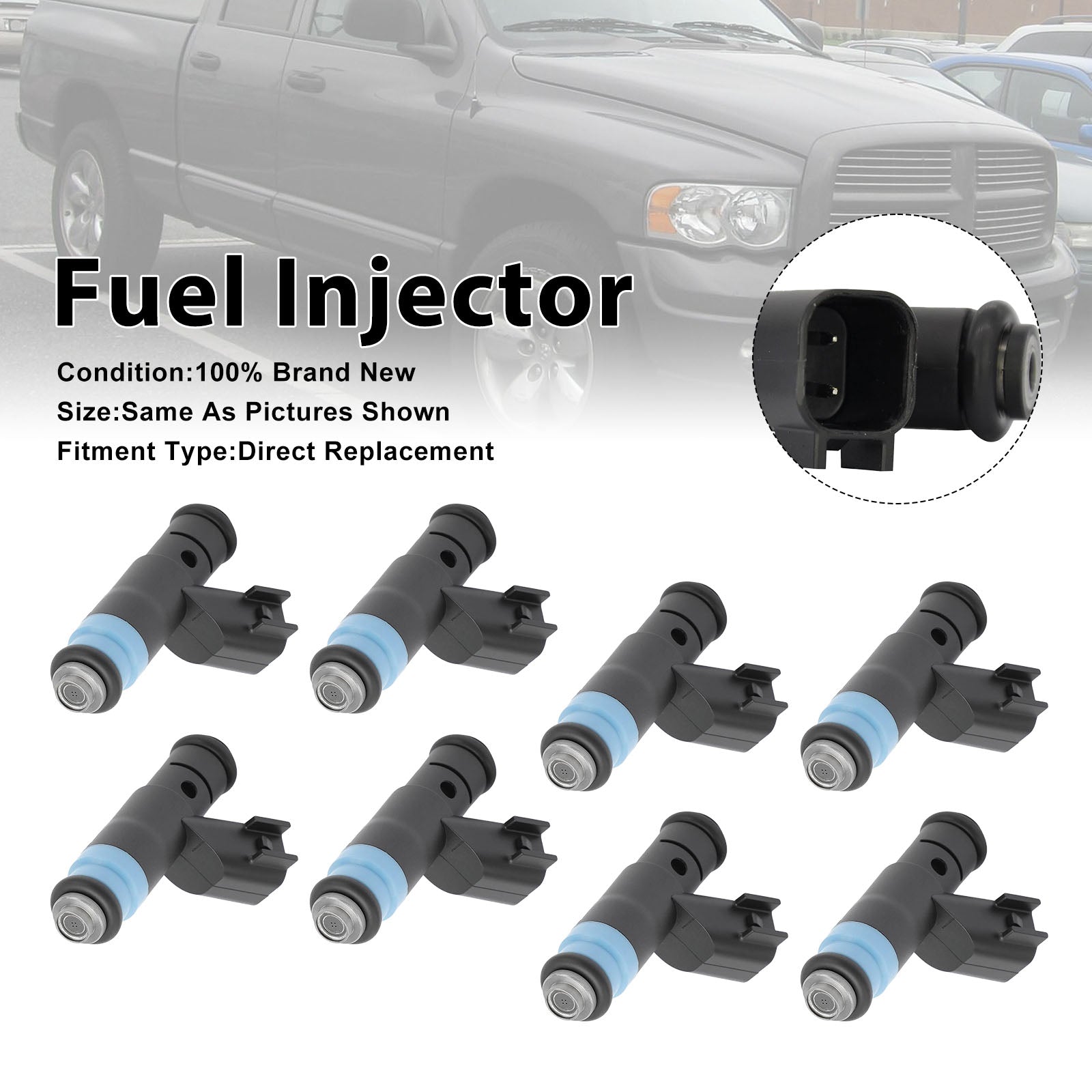 8Pcs Fuel Injector For Dodge Ram 1500 2500 3500 5.7L V8 2003 53032142AC