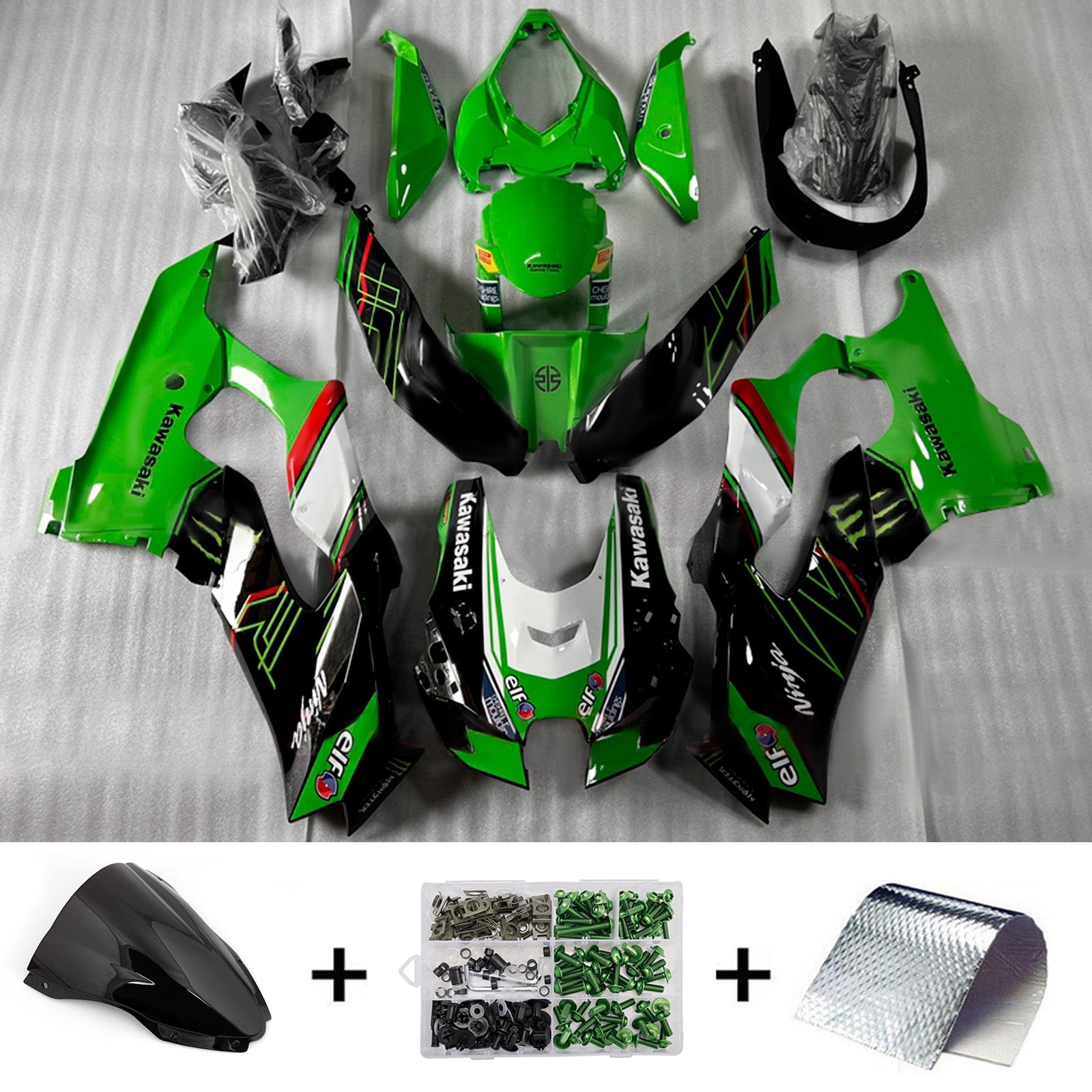 Injection Fairing Kit Bodywork ABS fit For Kawasaki ZX-10R ZX-10RR 2021-2025