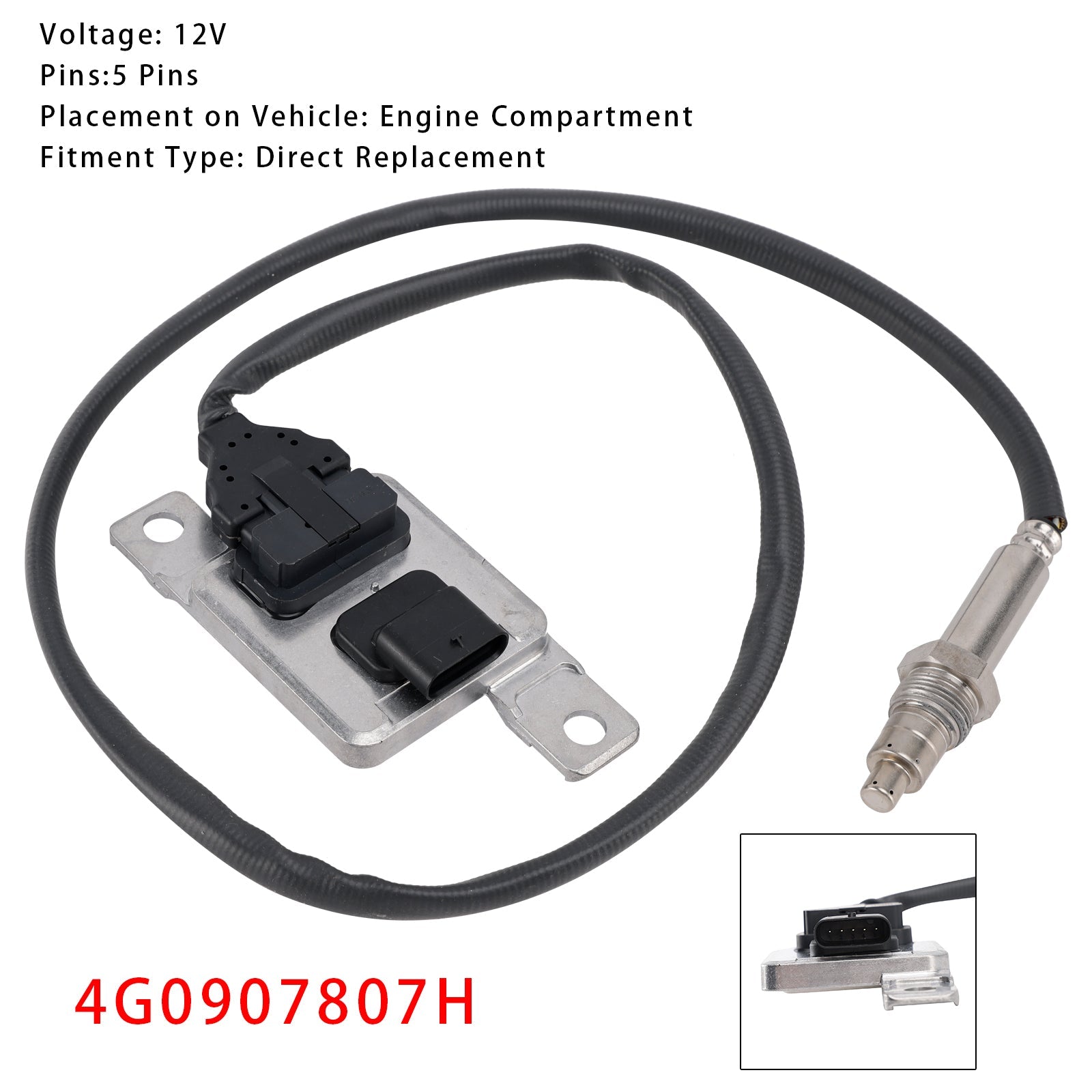 Nox Nitrogen Oxide Sensor For Audi A7 A6 S6 Avant 15-18 4G0907807H 4G0907807AJ