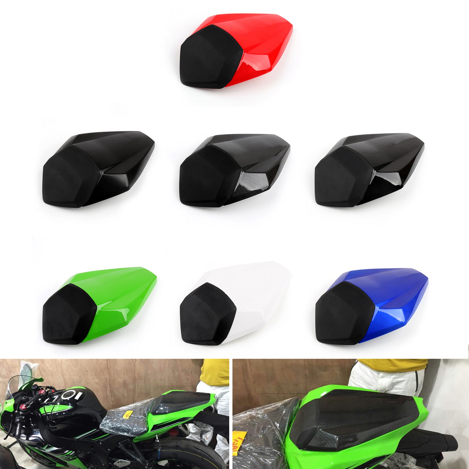 Rear Seat Cover Cowl For Kawasaki Nijia ZX10R ZX10-R 2016-2026 GBlack