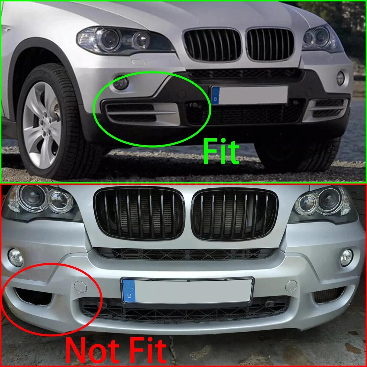 2007-2010 BMW X5 E70 Pair Front Bumper Fog Light Grill Grille 51117159593 51117159594 Generic